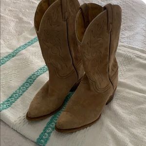 Tan cowboy boots